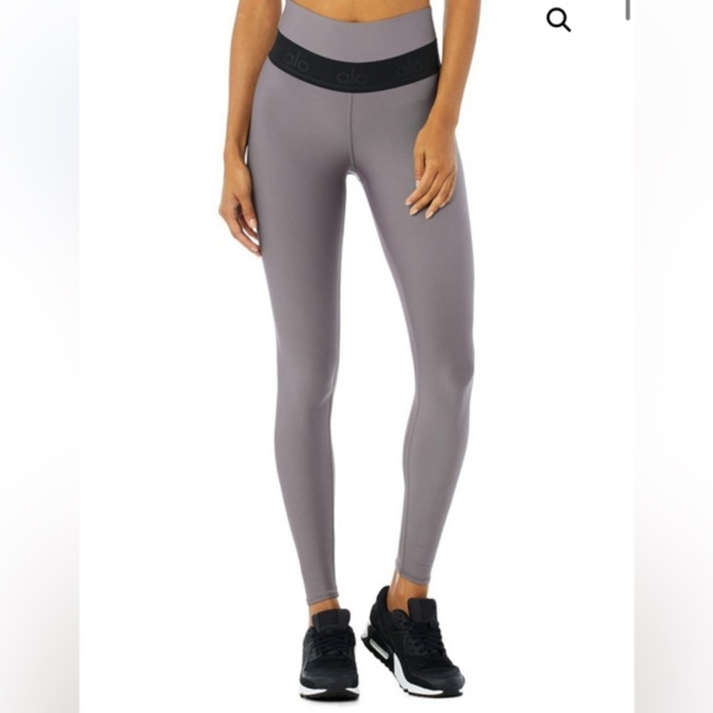Alo High-Waist Fitness Legging – Purple Dusk/Black